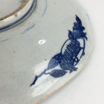 Antique Japanese Porcelain Plate Pottery Sometsuke Blue Sara White PP954