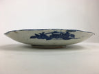 Antique Japanese Porcelain Plate Pottery Sometsuke Blue Sara White PP954