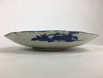 Antique Japanese Porcelain Plate Pottery Sometsuke Blue Sara White PP954