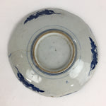 Antique Japanese Porcelain Plate Pottery Sometsuke Blue Sara White PP954