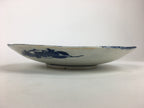 Antique Japanese Porcelain Plate Pottery Sometsuke Blue Sara White PP954