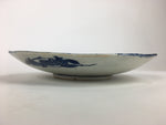Antique Japanese Porcelain Plate Pottery Sometsuke Blue Sara White PP954