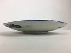 Antique Japanese Porcelain Plate Pottery Sometsuke Blue Sara White PP954