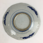 Antique Japanese Porcelain Plate Pottery Sometsuke Blue Sara White PP955
