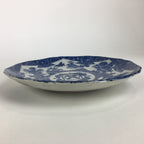 Antique Japanese Porcelain Plate Pottery Sometsuke Blue Sara White PP955