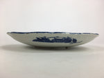 Antique Japanese Porcelain Plate Pottery Sometsuke Blue Sara White PP955