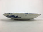 Antique Japanese Porcelain Plate Pottery Sometsuke Blue Sara White PP955