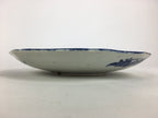 Antique Japanese Porcelain Plate Pottery Sometsuke Blue Sara White PP955