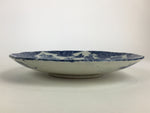 Antique Japanese Porcelain Plate Pottery Sometsuke Blue Sara White PP956