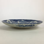 Antique Japanese Porcelain Plate Pottery Sometsuke Blue Sara White PP956