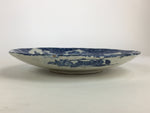 Antique Japanese Porcelain Plate Pottery Sometsuke Blue Sara White PP956