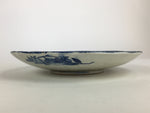Antique Japanese Porcelain Plate Pottery Sometsuke Blue Sara White PP956