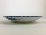 Antique Japanese Porcelain Plate Pottery Sometsuke Blue Sara White PP956