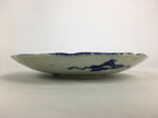 Antique Japanese Porcelain Plate Pottery Sometsuke Blue Sara White PP957