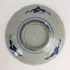 Antique Japanese Porcelain Plate Pottery Sometsuke Blue Sara White PP957
