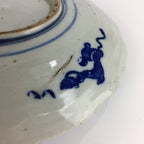 Antique Japanese Porcelain Plate Pottery Sometsuke Blue Sara White PP957