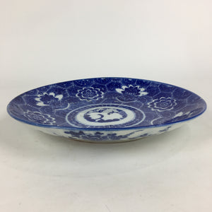 Antique Japanese Porcelain Plate Vtg Blue White Sometsuke PP959
