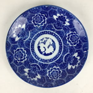 Antique Japanese Porcelain Plate Vtg Blue White Sometsuke PP959