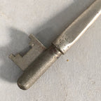 Antique Japanese Skeleton Key Vtg C1930 Silver 3 leaves Engraved SW JK21
