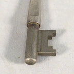 Antique Japanese Skeleton Key Vtg C1930 Silver 3 leaves Engraved SW JK21
