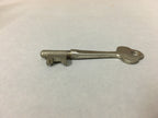 Antique Japanese Skeleton Key Vtg C1930 Silver 3 leaves Engraved SW JK21