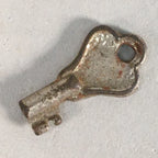 Antique Japanese Skeleton Key Vtg Iron Crown Round C1930 Brown Silver JK19