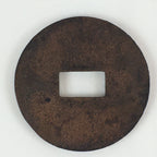Antique Japanese Sword Fitting Iron Guard Tsuba Old Coin Replica 8 cm JK388