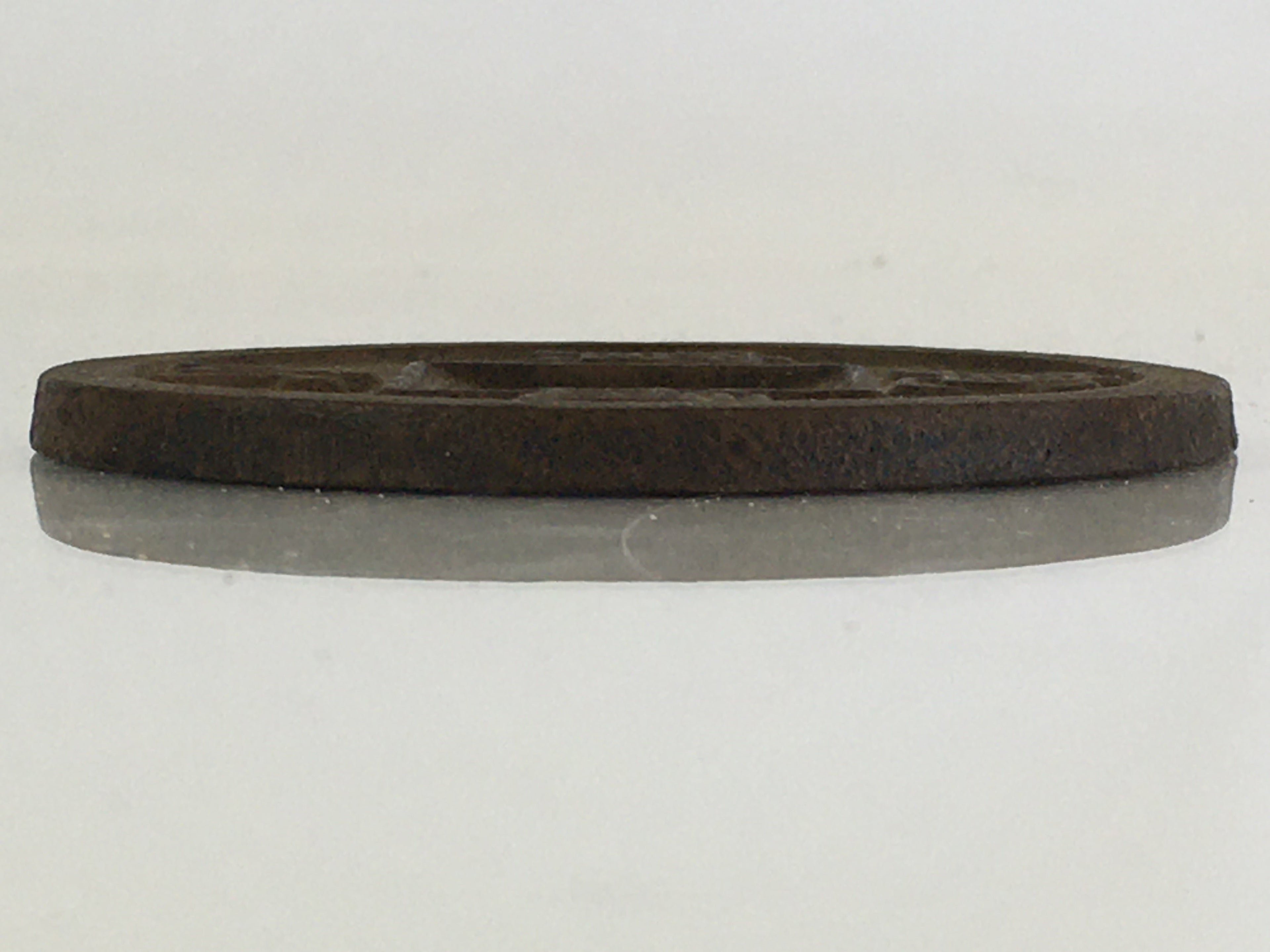 Antique Japanese Sword Fitting Iron Guard Tsuba Old Coin Replica 8 cm JK388