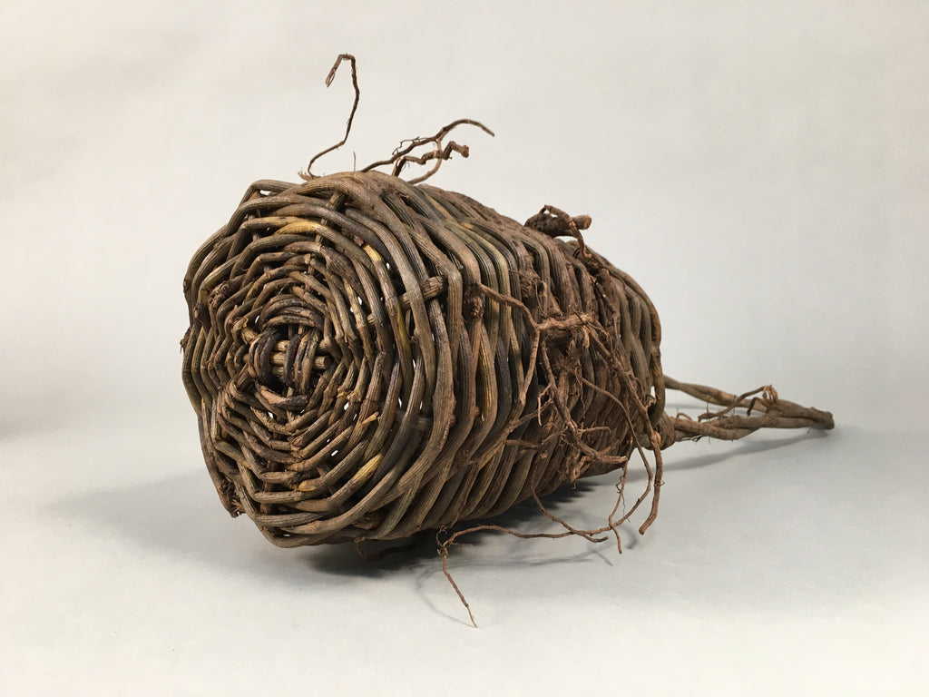 Antique Japanese Vine Basket Flower Vase Ikebana Arrangement Kado C1900 B140