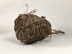 Antique Japanese Vine Basket Flower Vase Ikebana Arrangement Kado C1900 B140