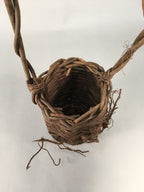 Antique Japanese Vine Basket Flower Vase Ikebana Arrangement Kado C1900 B140