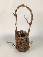 Antique Japanese Vine Basket Flower Vase Ikebana Arrangement Kado C1900 B140