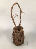 Antique Japanese Vine Basket Flower Vase Ikebana Arrangement Kado C1900 B140