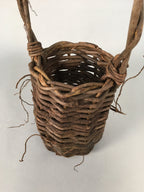 Antique Japanese Vine Basket Flower Vase Ikebana Arrangement Kado C1900 B140