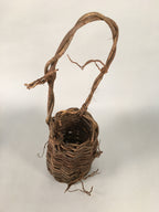 Antique Japanese Vine Basket Flower Vase Ikebana Arrangement Kado C1900 B140