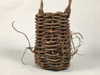 Antique Japanese Vine Basket Flower Vase Ikebana Arrangement Kado C1900 B140