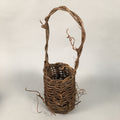 Antique Japanese Vine Basket Flower Vase Ikebana Arrangement Kado C1900 B140