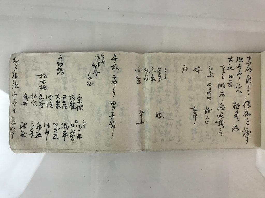 Antique Japanese Wedding Record Book Vtg Taisho 3 C1914 Long Paper P319