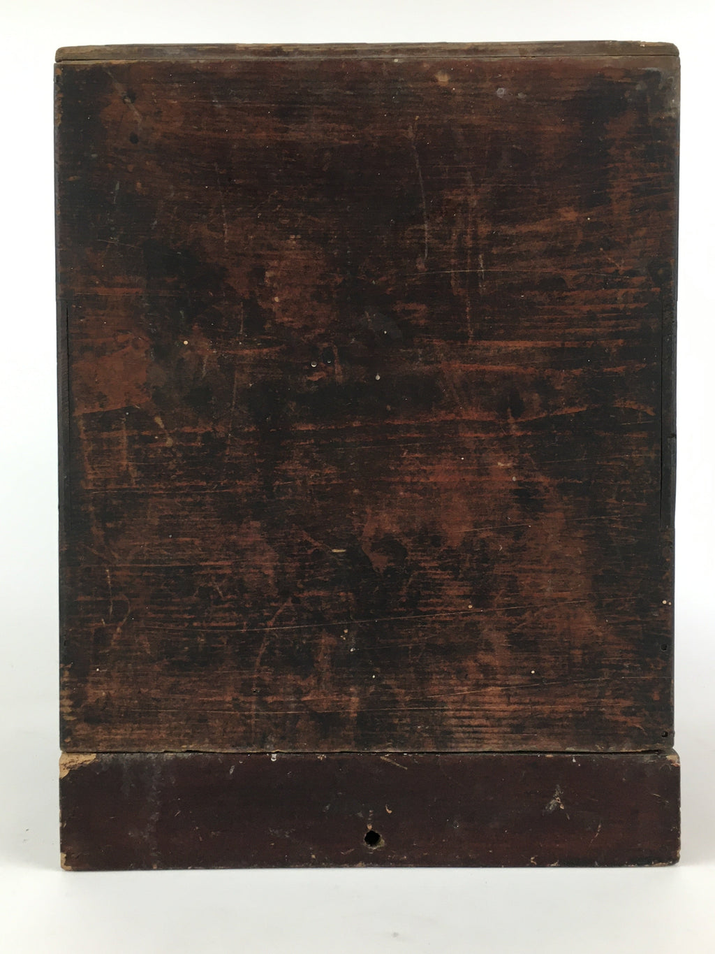 Antique Japanese Wooden Bento Storage Box Inside 23x22x27cm WB974