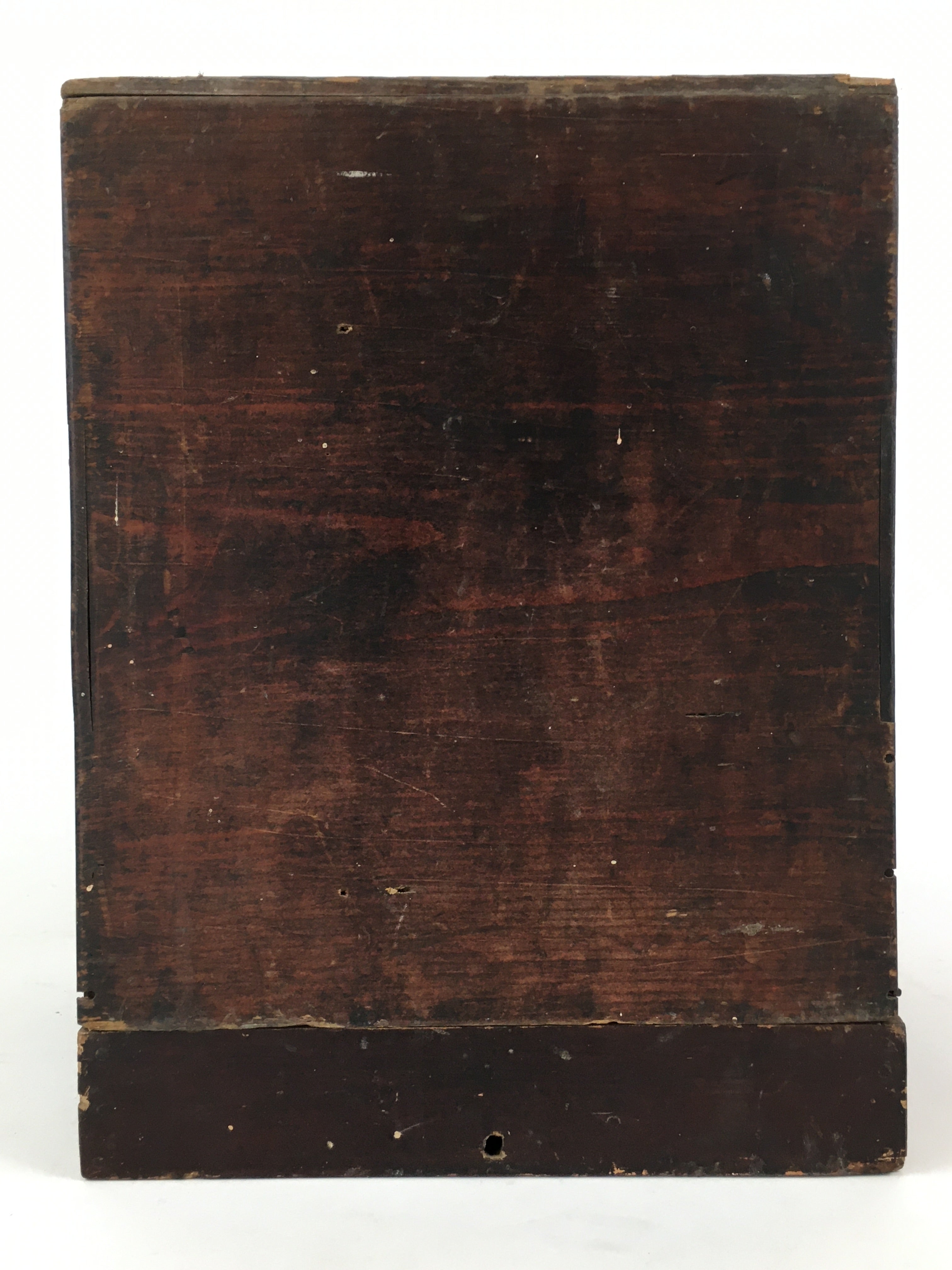 Antique Japanese Wooden Bento Storage Box Inside 23x22x27cm WB974