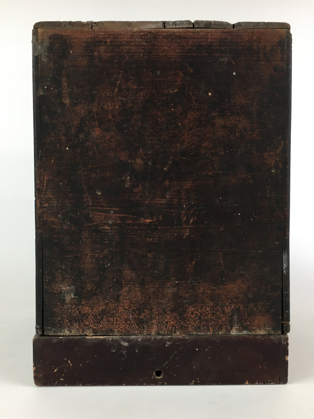 Antique Japanese Wooden Bento Storage Box Inside 23x22x27cm WB974