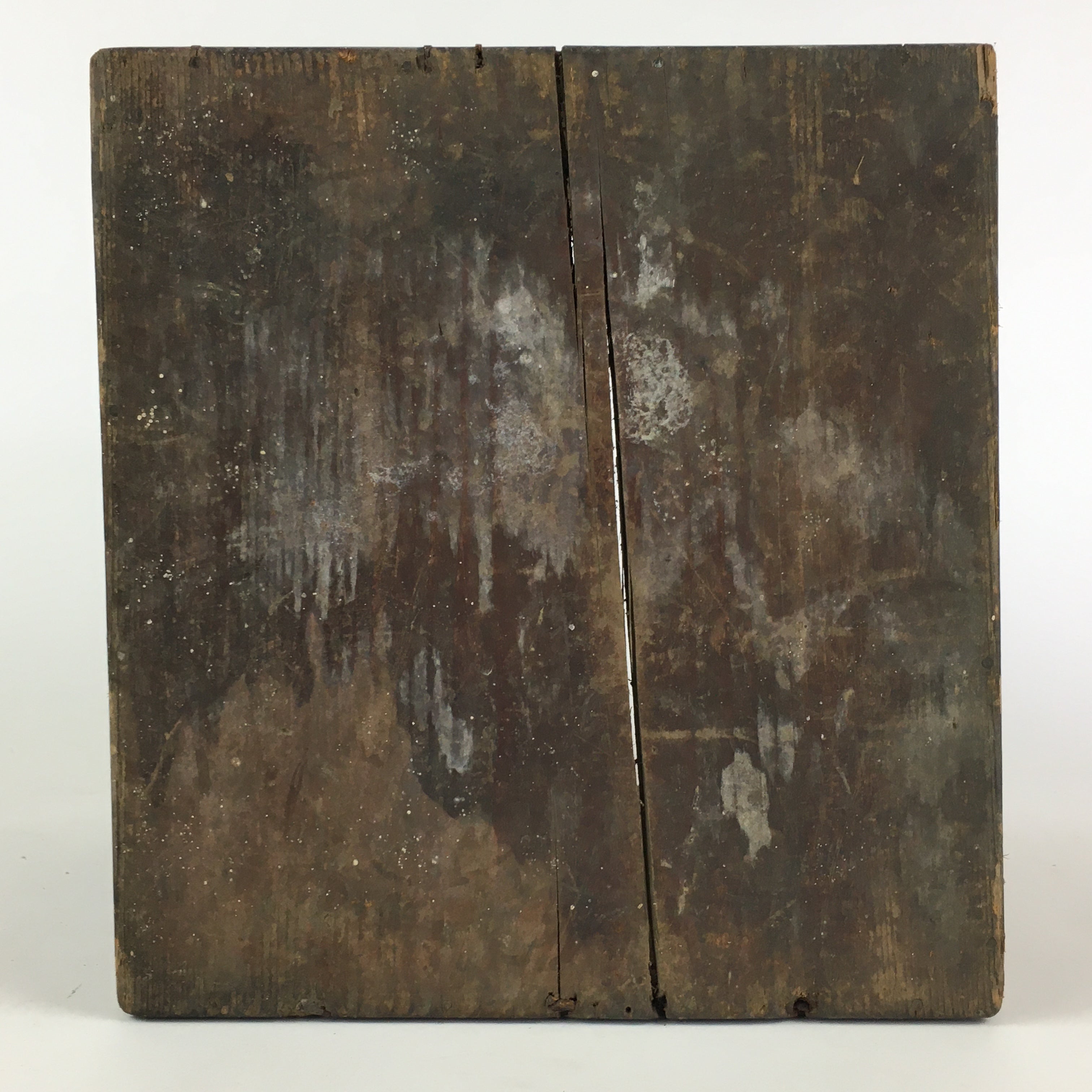 Antique Japanese Wooden Bento Storage Box Inside 23x22x27cm WB974