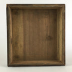 Antique Japanese Wooden Bento Storage Box Inside 23x22x27cm WB974