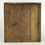 Antique Japanese Wooden Bento Storage Box Inside 23x22x27cm WB974