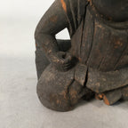 Antique Japanese Wooden Figurine Statue Seven Lucky Gods Ebisu C1900 BD618