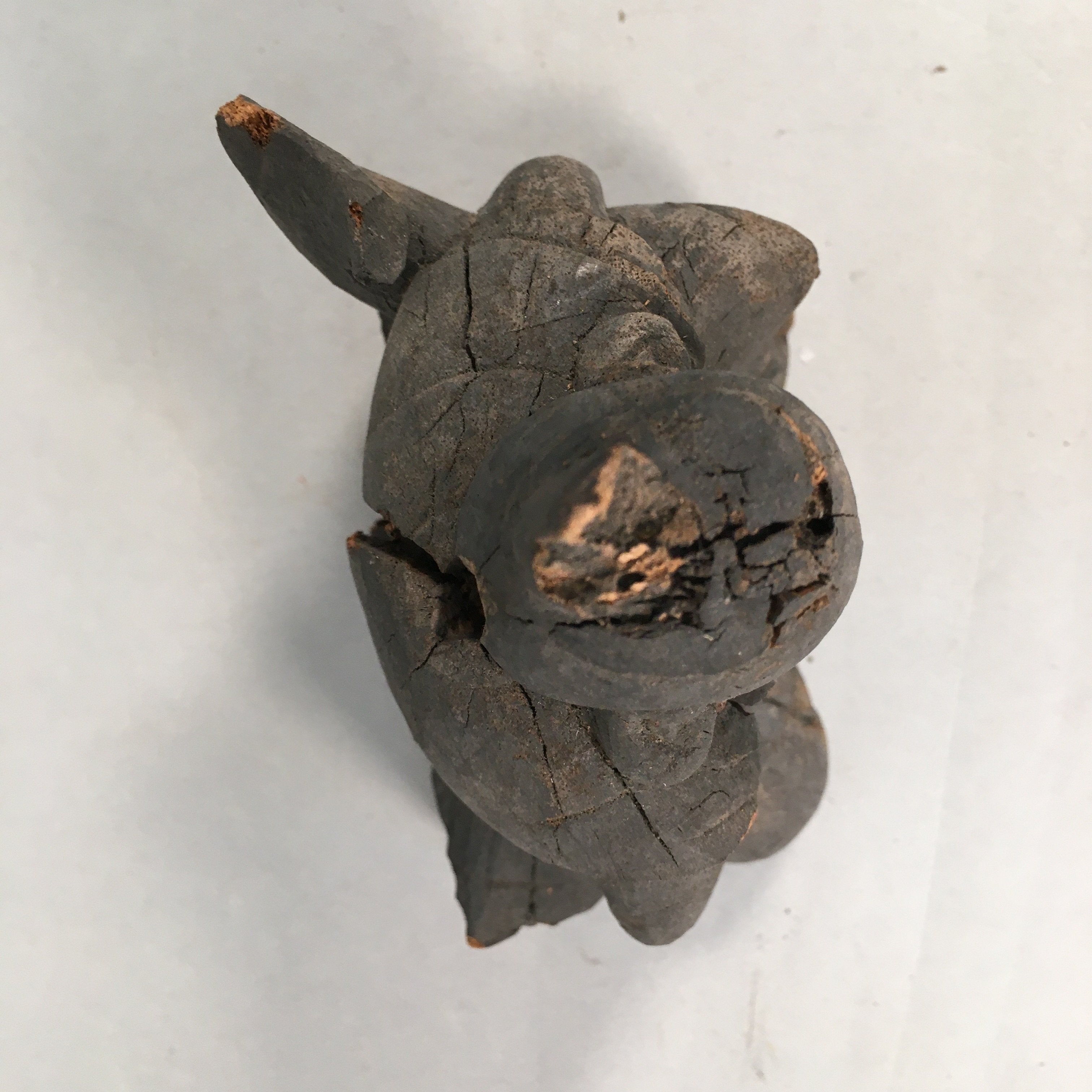 Antique Japanese Wooden Figurine Statue Seven Lucky Gods Ebisu C1900 BD618