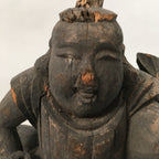 Antique Japanese Wooden Figurine Statue Seven Lucky Gods Ebisu C1900 BD618