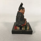 Antique Japanese Wooden HIna Doll Emperor Figurine Sitting C1900 BD617