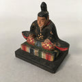 Antique Japanese Wooden HIna Doll Emperor Figurine Sitting C1900 BD617