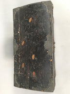 Antique Japanese Wooden Jewelry Box 1850 Edo Era Black Lacquerware T240